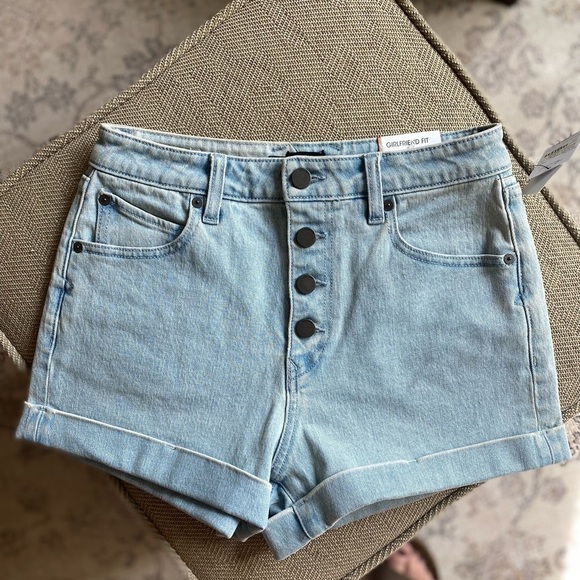 NWT VOLCOM Girlfriend high-rise VOL Stone Shorts size 27 - Picture 6 of 11